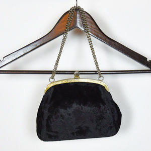 Vintage 1940s Velvet Clutch Purse